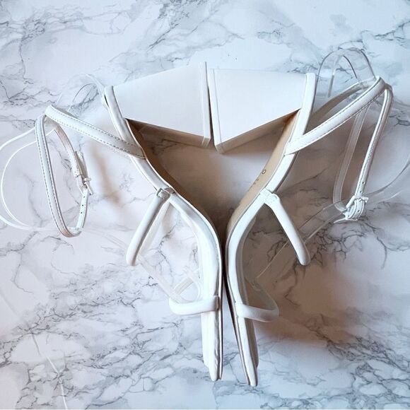 Aldo Miran open square toe heels strappy - Picture 3 of 6